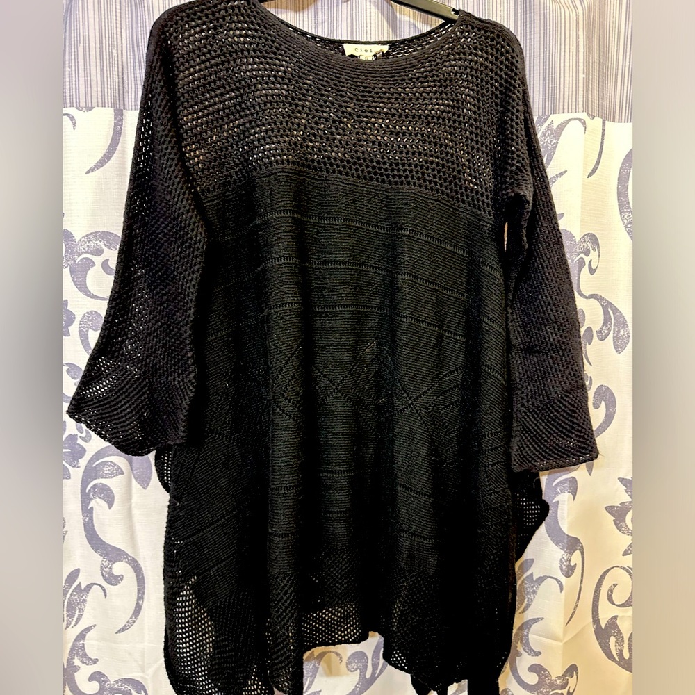EUC‎ Ciel USA Women's Black Bohemian Sweater Size Small